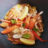 アロス・デ・マリスコス(魚介リゾット)