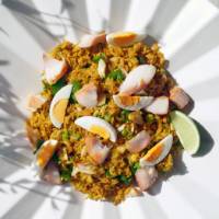 スモークホワイトワレフーのカレーピラフ(ケジャリー)