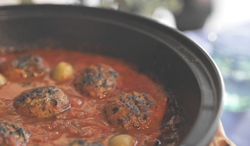 イワシ団子のトマトソースタジン モロッコ