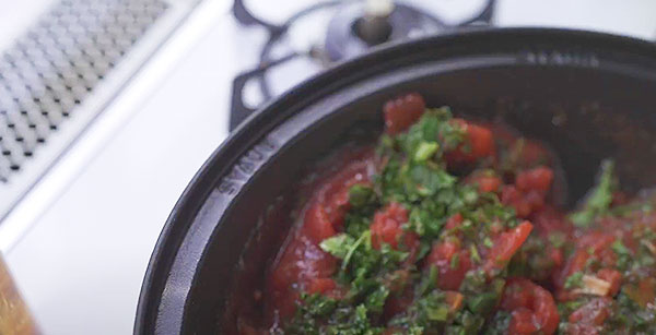 泡が出るまで加熱。